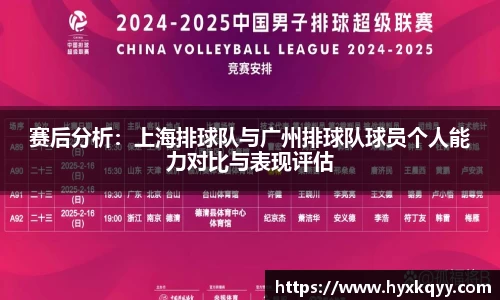 赛后分析：上海排球队与广州排球队球员个人能力对比与表现评估